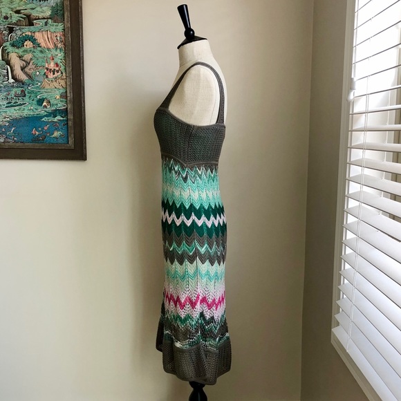M Missoni Chevron Knit Sleeveless Tank Dress - Picture 3 of 6